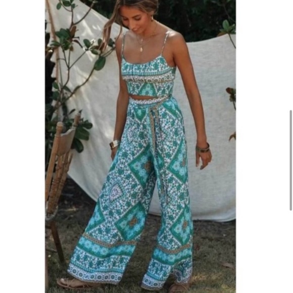 Coming Soon NWT Boho Print Pant Set - Picture 3 of 6